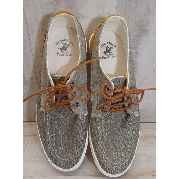 ✅Beverly Hills Polo Club Boat Dock Shoes Grey Men's Size 14 EUC BP7109 Sneakers - Picture 5 of 12